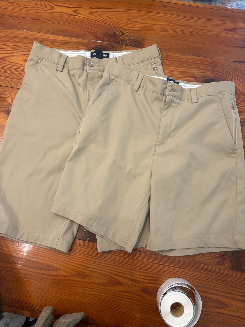Lands' End Boys' dri fit Tan Khaki Shorts